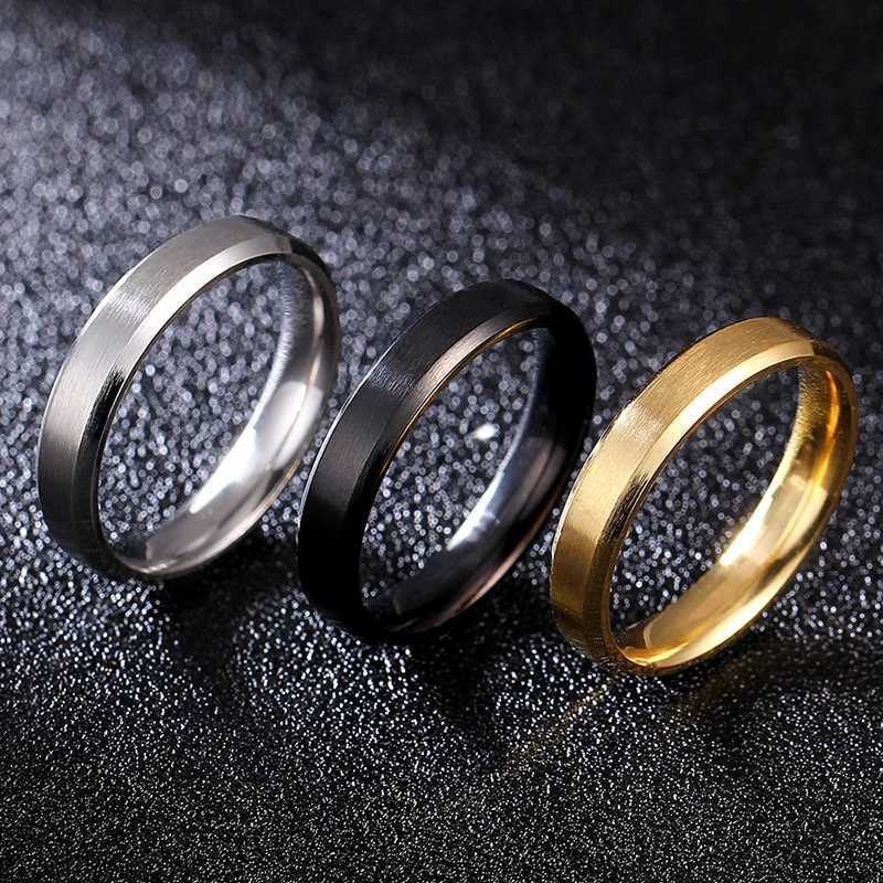 4-8mm Dull Polish Silver Color Titanium Ring For Men and Women Personalized Ring Customize EngravedXJ250219