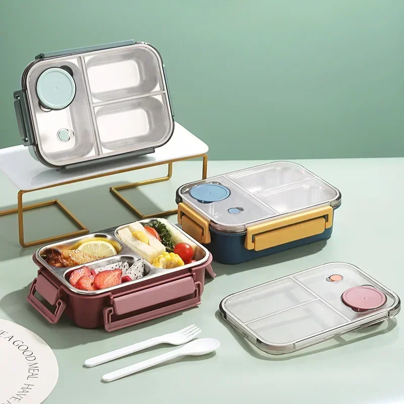 850ml Portable Lunch Boxes for Children Adults Thermo Soup Bento Box Stainless Steel Insulated Heating Food Storage Container 250219