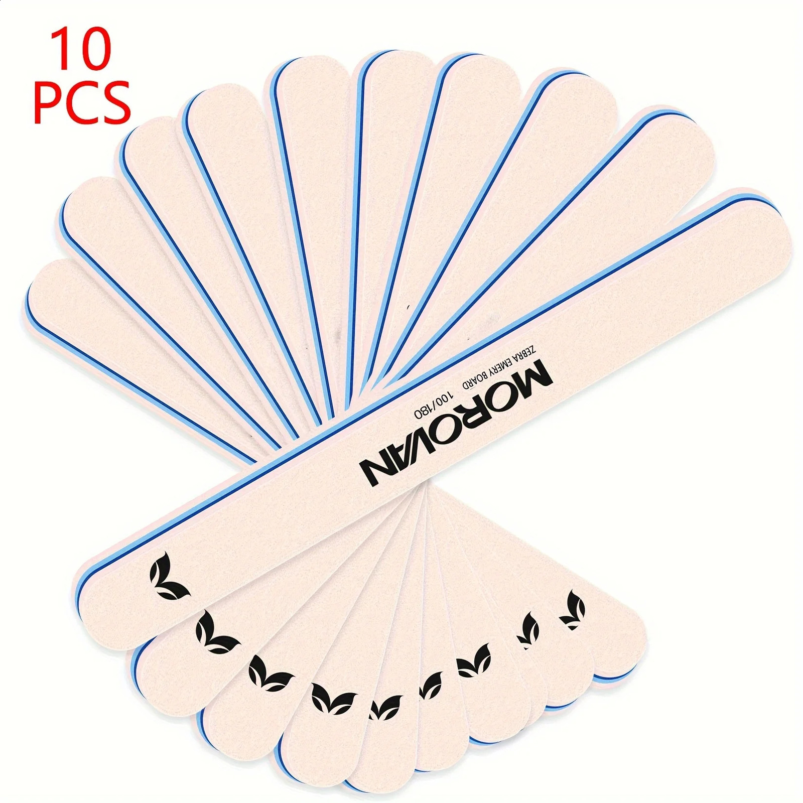 MOROVAN Nail File Set Dual-Sided Sanding Strips Low Allergenic Pedicure Manicure Tools Nail Buffing Filing Kit 250214