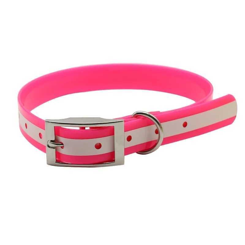 High quty Pet dog collar TPU+Nylon night glowing Reflective Safety collars deodorant waterproof collar pet supplies W250219