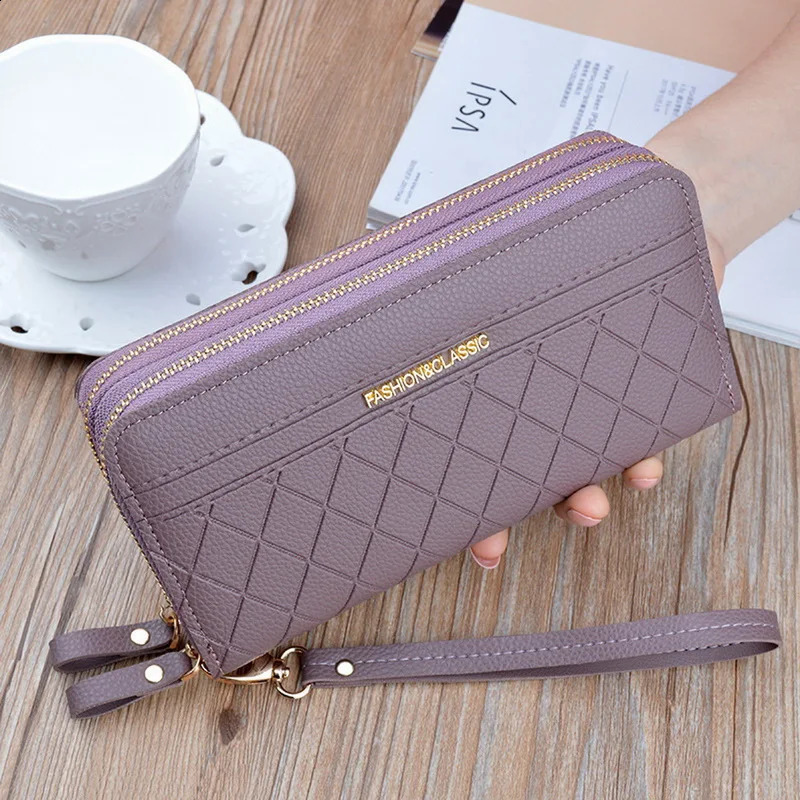 Long Womens Wallet Female Purses Tassel Coin New Purse Card Holder Wallets Double Quality Zipper Pu Leather Clutch Y Money Phone Bag 250218