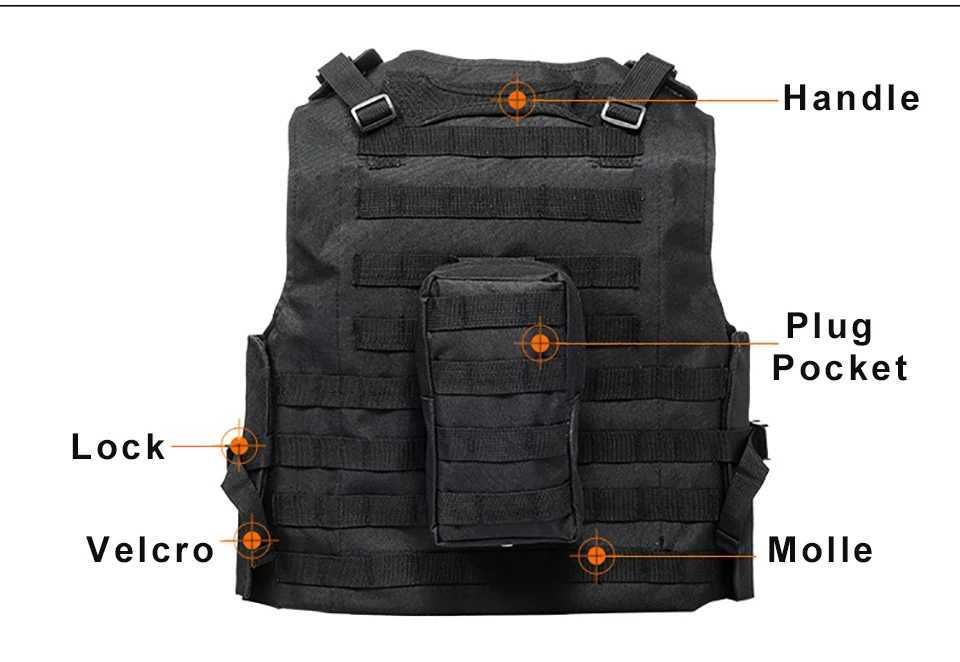 Airsoft Military Gear Tactical Vest Molle Combat Assault Plate Carrier Tactical Vest 10 Colors CS Outdoor Clothing Hunting VestXJ250219