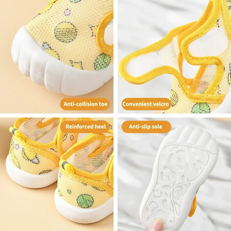 Breathable Air Mesh Baby Kids Shoes Cartoon Baby Boy Shoes Soft Sloe Shoes for Baby Girl 1-4T Toddler First Walkers 250219