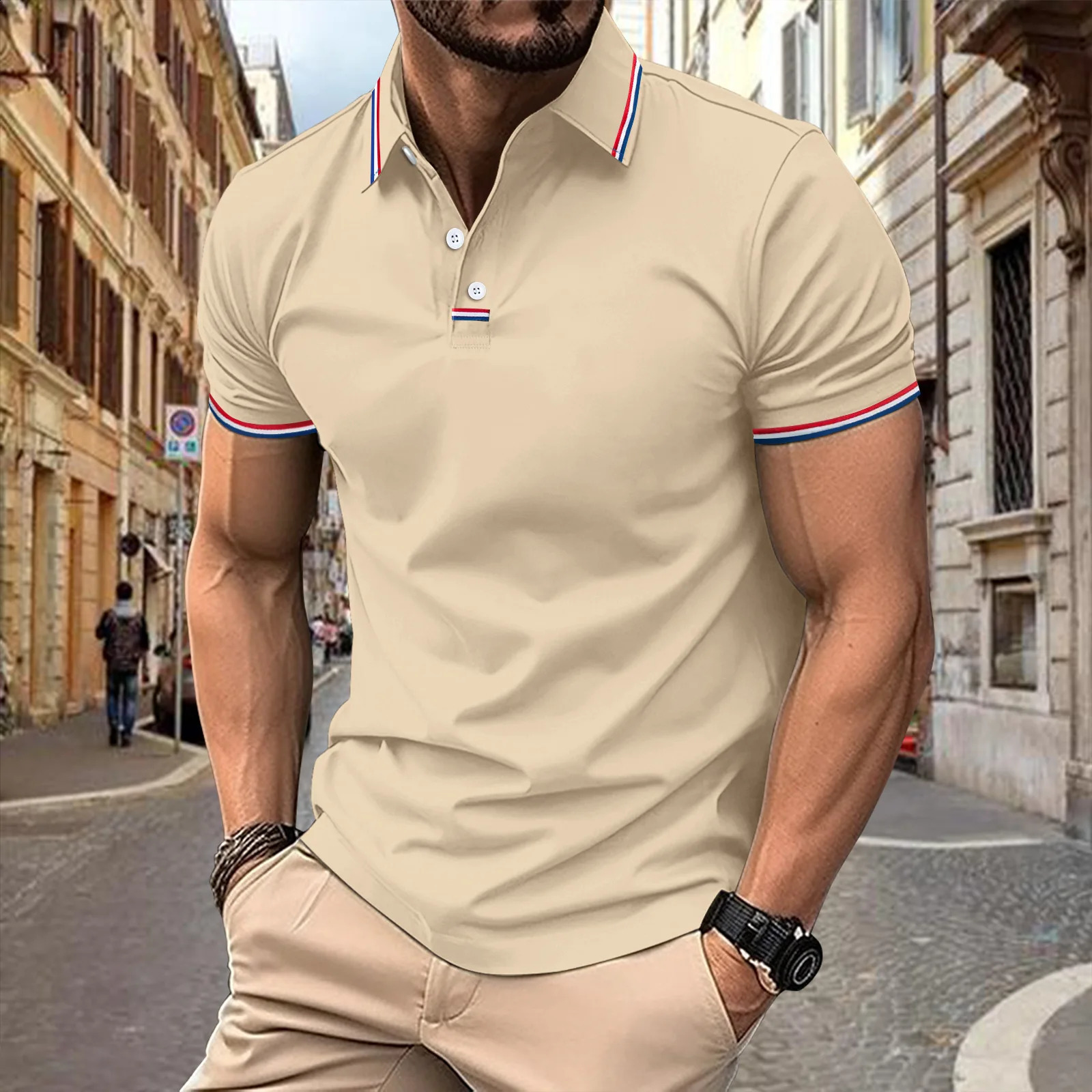 Outdoor Summer -selling Men Comfortable Breathable Quick Drying Shirt T-shirt POLO Travel Business Fashion Sports 250218