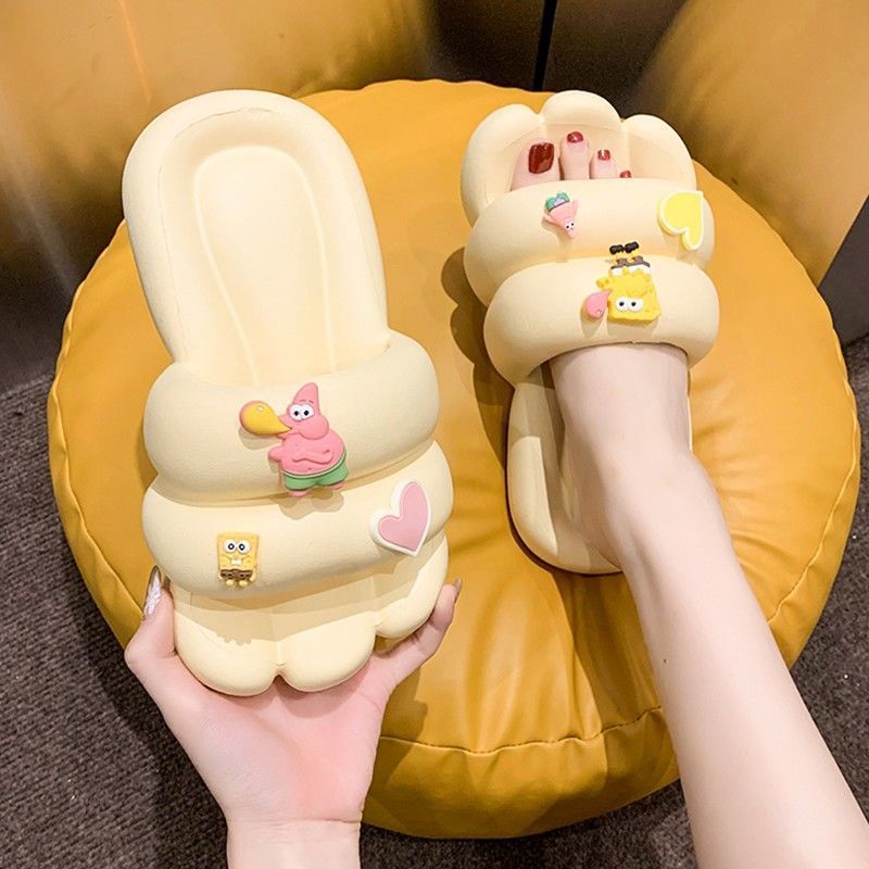 2025 hot new free shipping designer slippers for womens home slippers pink green yellow white Cute cartoon anti slip and anti odor soft bottom home sl