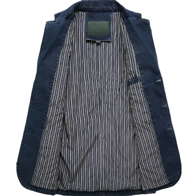 Spring Casual Cotton Denim Suit Jacket Men Winter Classic Fashion Slim Washed Retro Blue Jeans Blazer Coat Male Clothing 250214