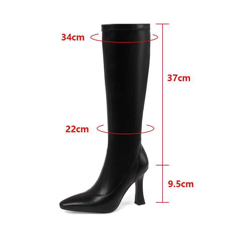 Women Boots High Heels Boots Sexy Knee High Boots Ladies Pointed Toe Side Zipper Shoes Autumn Fashion Knight Boot Botas De Mujer Z250704