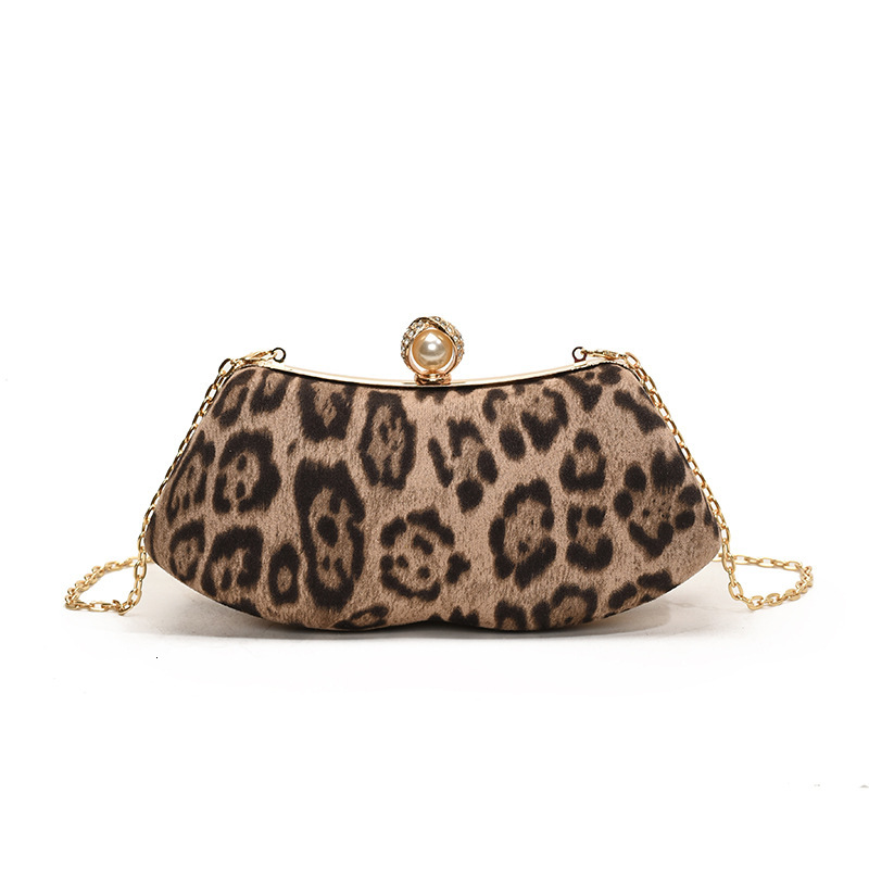 2025 New Western Style Chain Leopard Pattern French Personalized Large Capacity Design Crossbody Handheld Small Square Women's Bag #swissmilitary