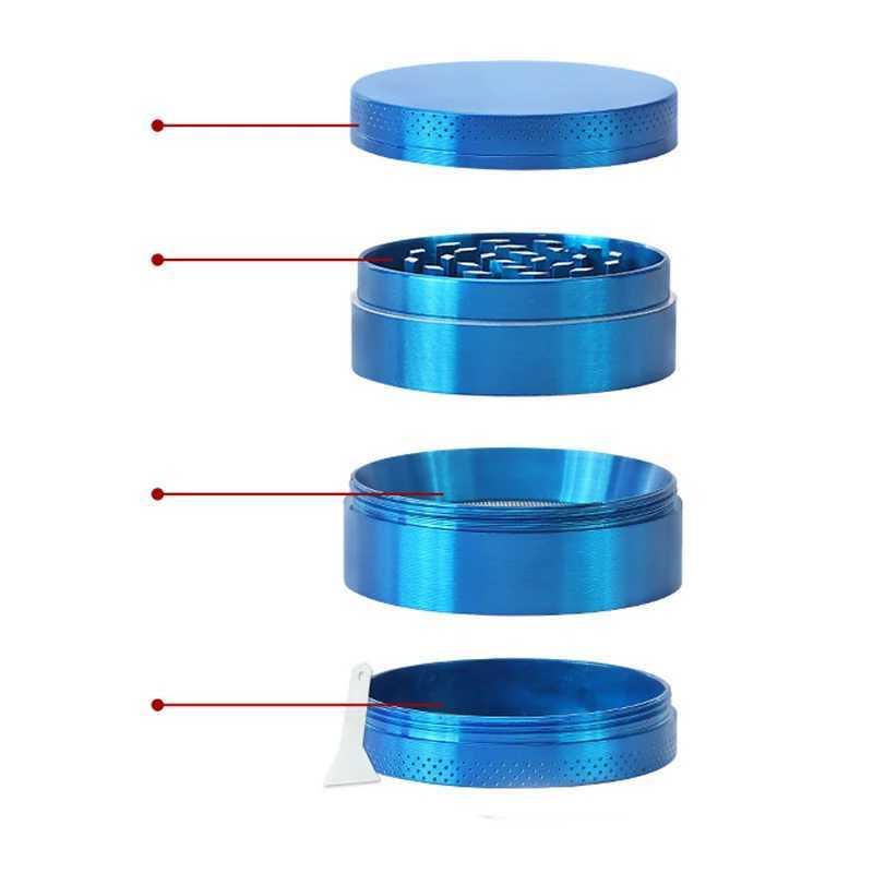 High Quality 40mm 50mm Grass Grinders 4 Layer Herb Grinders Metal Crusher Zinc Alloy Spice Mill DIY Tools Accessories T250218