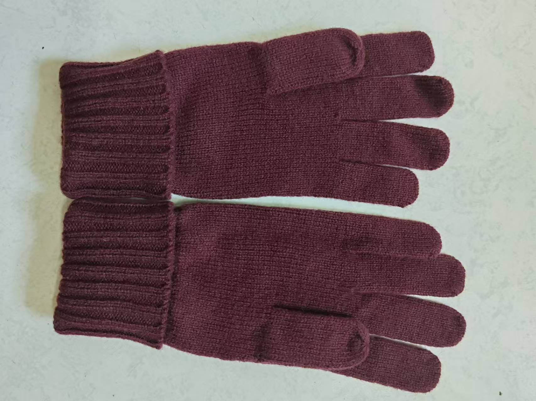Men's Warm Wool Knitted Five Finger Gloves for Fall & Winter - Model XYS005