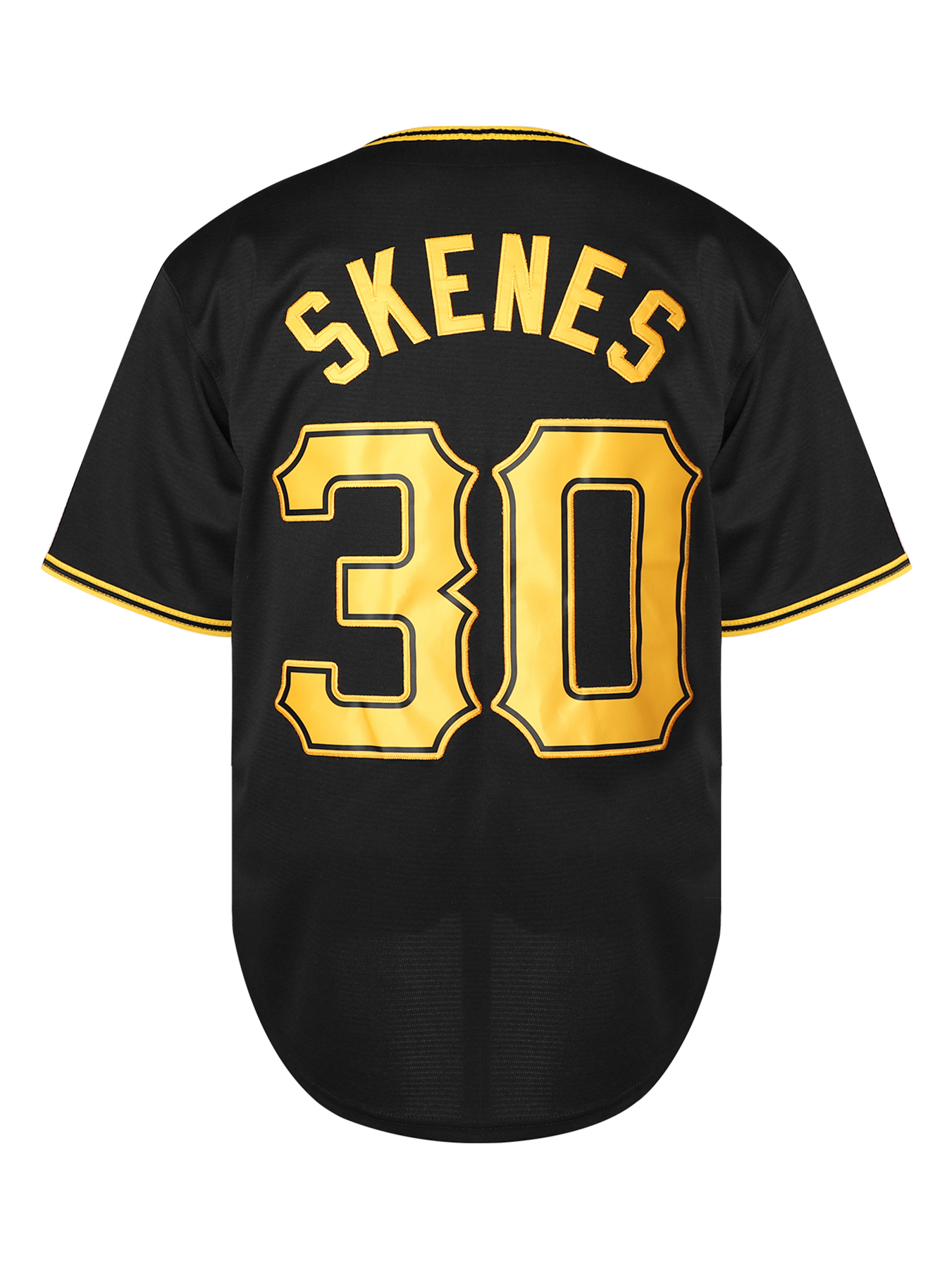 SKENES 30 PGH In Stock Wholesale Baseball Jeresys PITTSBURGH Quick Drying Moisture Conducting ,Quick Dry No Ironing ,Lightweight Black White Yellow