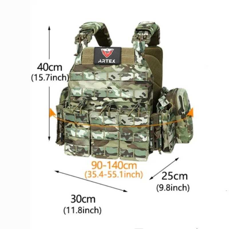 ARTEX Tactical Vest with Triple Magazine Pouch 1000D Nylon Fabric Quick Release 6094K Hunting Airsoft Combat AccessoriesXJ250219