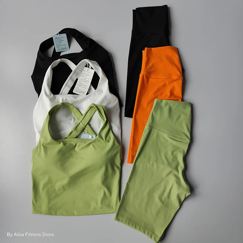 2PCS womens yoga set exercise bra set sportswear fitness suit long sleeved crop high waisted shorts sportswear 250219