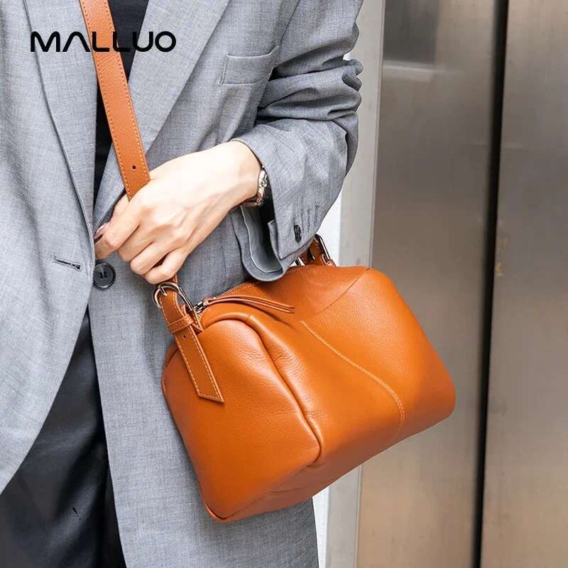 Woman High Quality Handbag Women Bags Designer Crossbody Bag For Cowhide Genuine Leather High-Capacity Leisure Pillow Bag