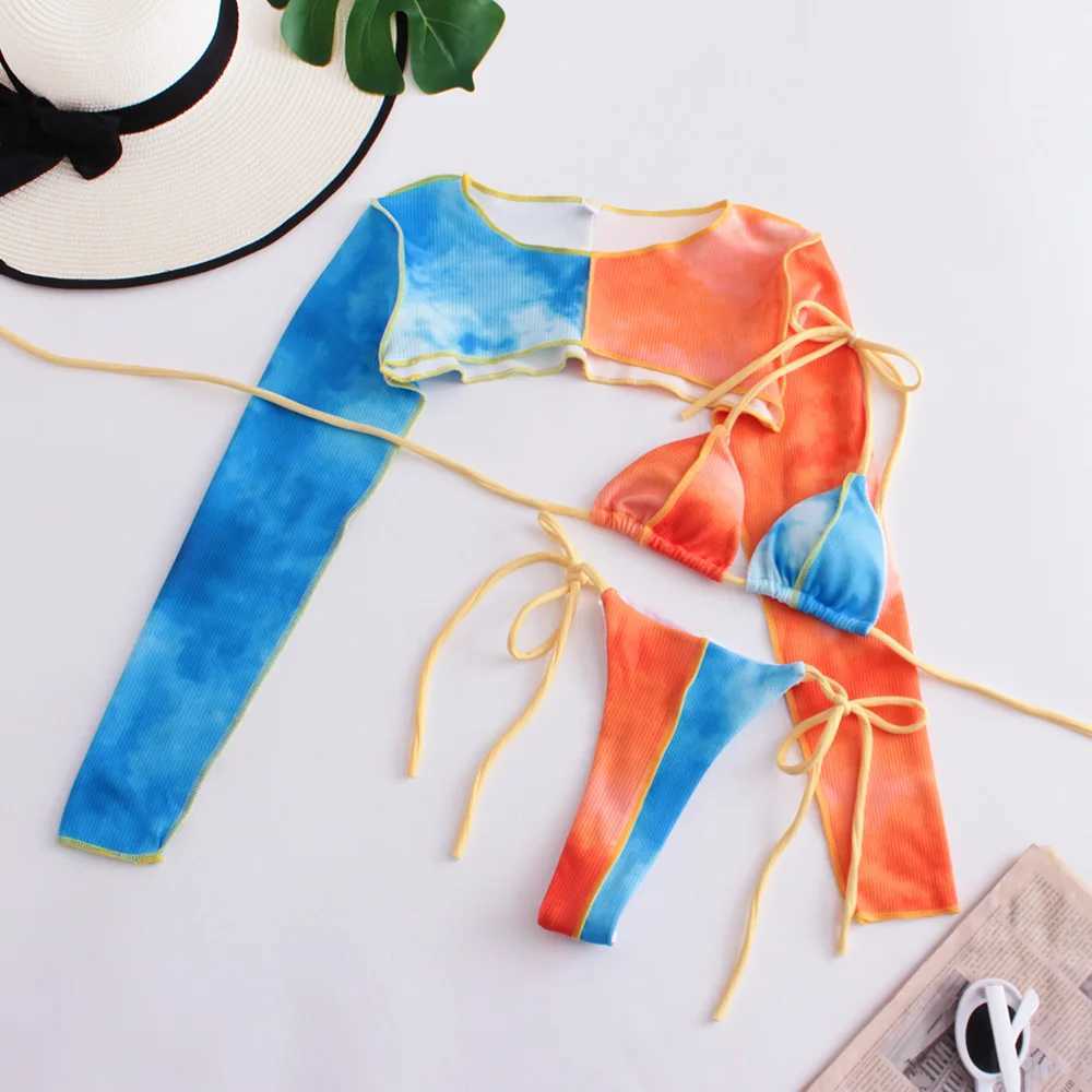 Womens Bathing Suits Thong Bikini 2025 Women Swimwear Thr Pieces Swimsuit Sexy String Beachwear Biquinis Maillot De Bain W250219