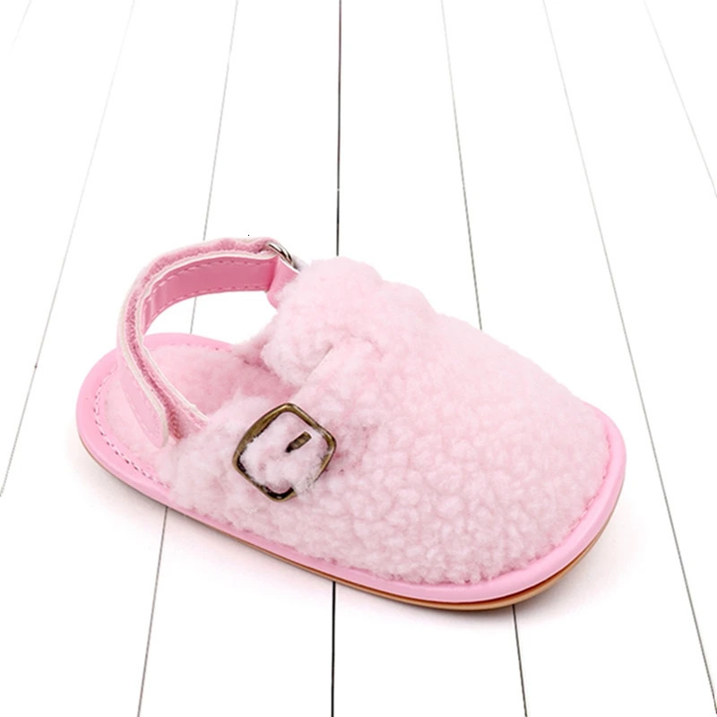 Cute Cartoon Animal Baby Slippers Cozy Fleece Anti-Slip Soft Sole Indoor Shoes for Infant Toddler First Walkers 250219