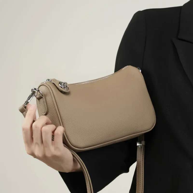 NEW 2025 Spring Flap Crossbody Small Genuine Cow Leather Women Shoulder Bag Daily-Use Cowskin Phone Purse