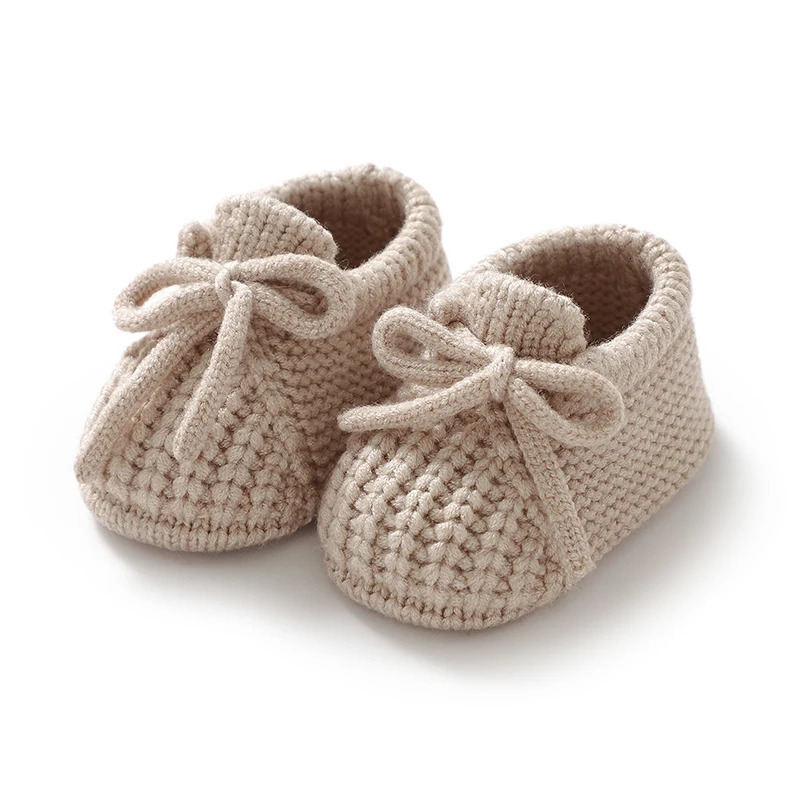 born Baby Shoes Knitted Infant Boys Girls First Boots Fashion Solid Toddler Kid Bed Footwear 0-18M Warm Clothing Accessories 250219