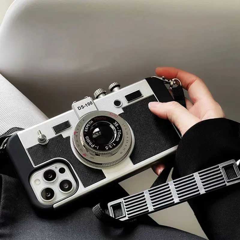 New Arrival Emily In Paris 3D Retro Camera Leather Case for IPhone 11 13 14 15 Pro Max 12 Mini XS XR X 7 8 Plus SE 2022 IPones Accessories O250219
