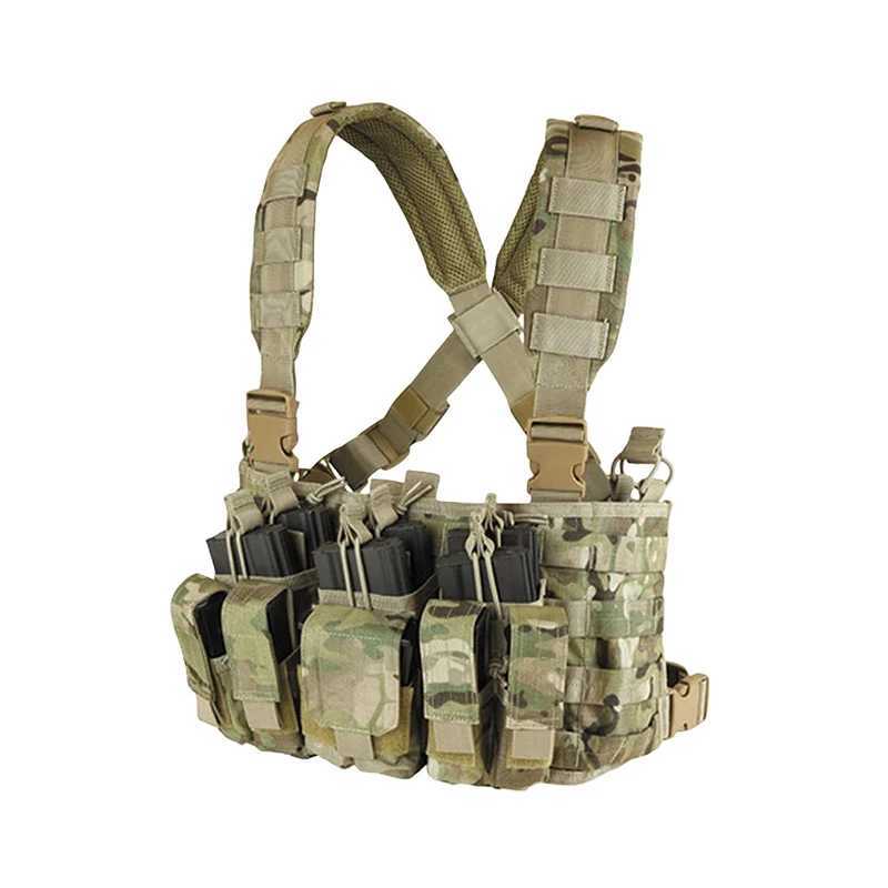 Outdoor Tactical Traning Molle System Light Weight Vest Chest Hanging Protective GearXJ250219
