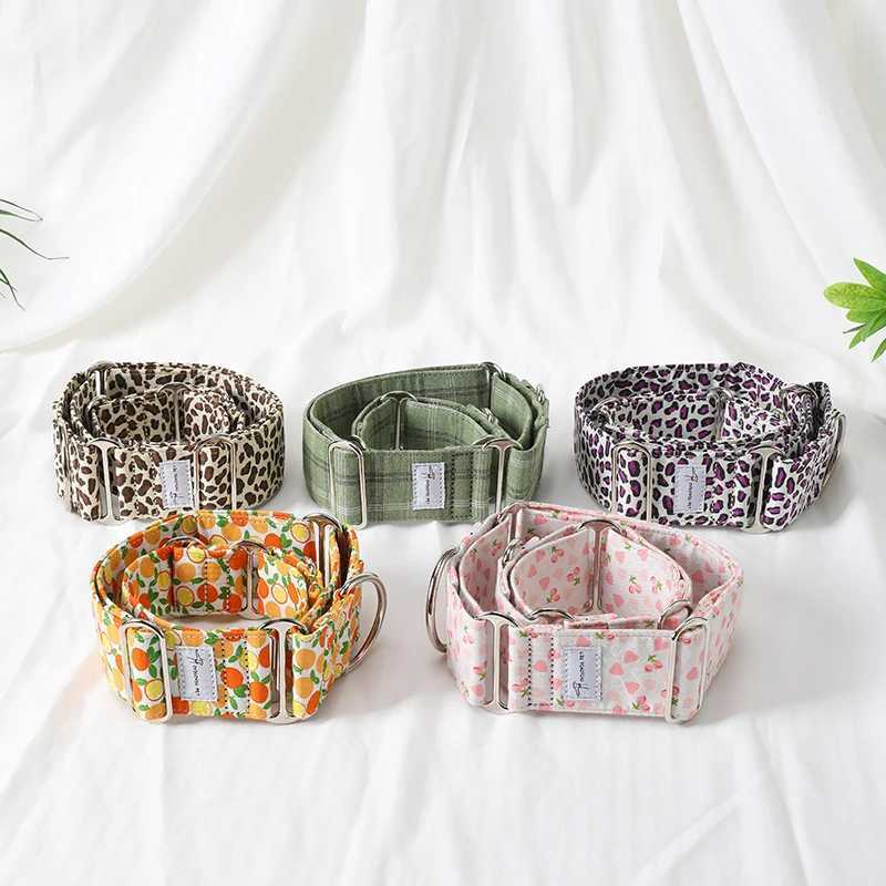 Itan Greyhound Whippet Martingale Width Adjustable Dog Collar Pattern Cotton Collar W250219