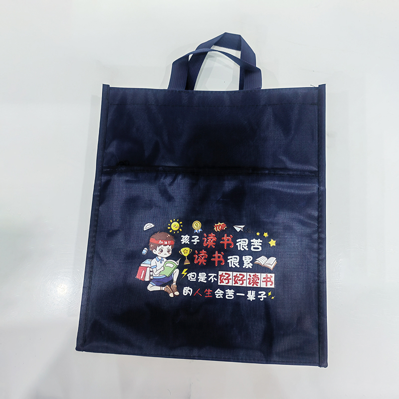 Customized large capacity book carrying bag, storage hand-held file bag, multi-functional dirt resistant cartoon tutoring bag for elementary school st