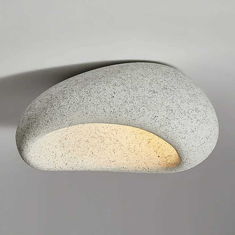 Modern New Japanese Wabi Sabi Grey 45cm Ceiling Lamp Polystyrene Coral Red Atmosphere Nordic Living Room Master Bedroom Light Z250219