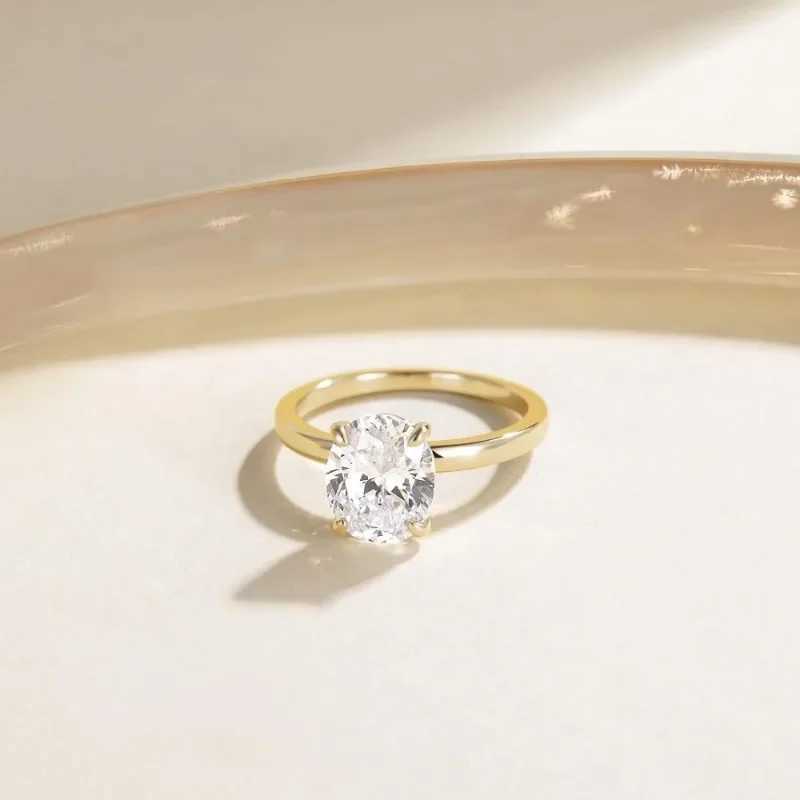 Engagement Rings Oval Cut Solitaire Cubic Zirconia Wedding Promise Rings Womens Wedding RingsXJ250219