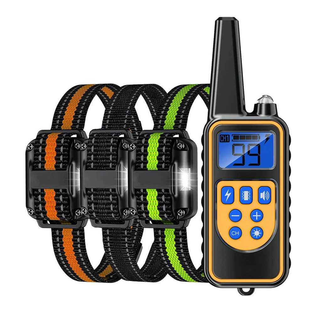 1pc 800m LCD Dog Training Collar/Remote Control Pet Bark Stopper Dog Waterproof Electric Training Collars With Beep/ShockXJ250218