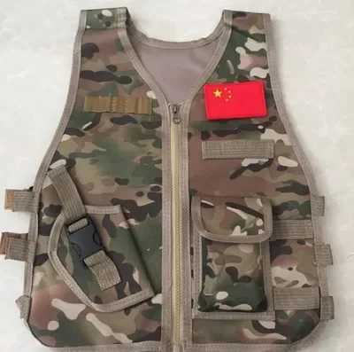 Hunting Kids Camouflage Airsoft Vest Children Hunting Clothes Tactical Cosplay Costume Sniper CS War Game WaistcoatXJ250219