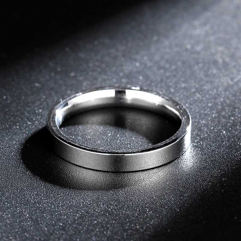3mm steel color super thin slim titanium steel ring men and women ring scratch resistance tungsten steel ring factory directXJ250219