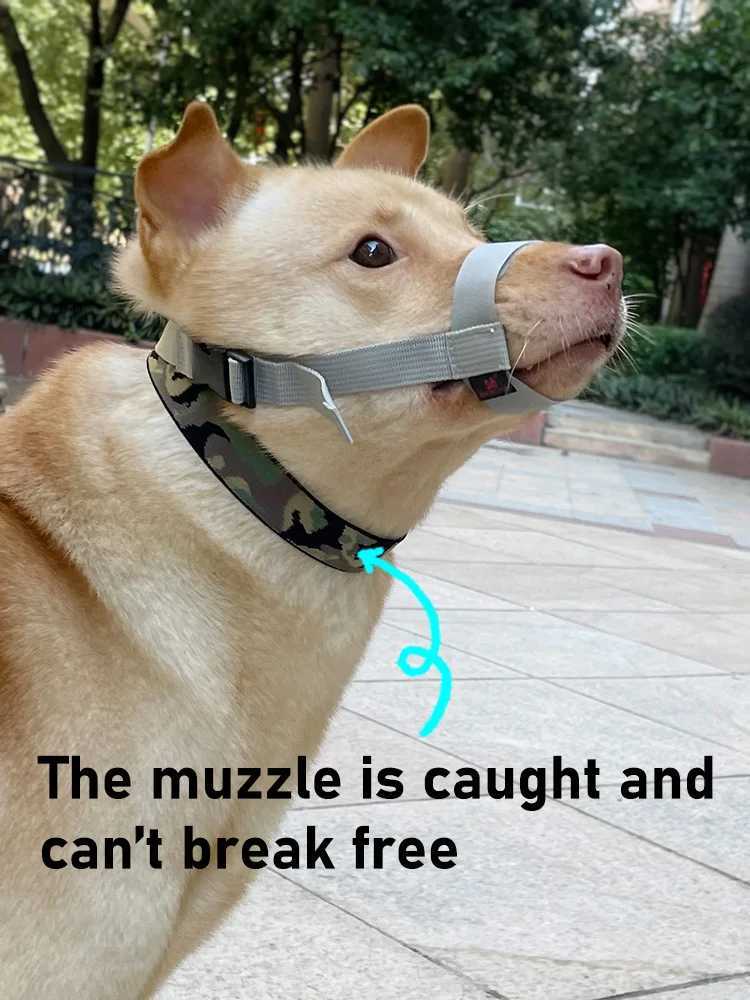 Dog Muzzle Anti-Chew Anti-Detachment Pet Masks for Small Medium Large Short-Muzzled Pets Anti-Detach Pet MaskXJ250218