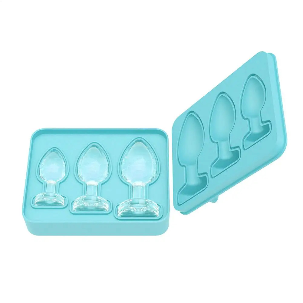 Silicone Prank Butt Plug Shaped Mold Fun Shape Ice Cube Molds Novelty Ice Cube Trays for Ice Chilling Whiskey Cocktails Moulds 250218