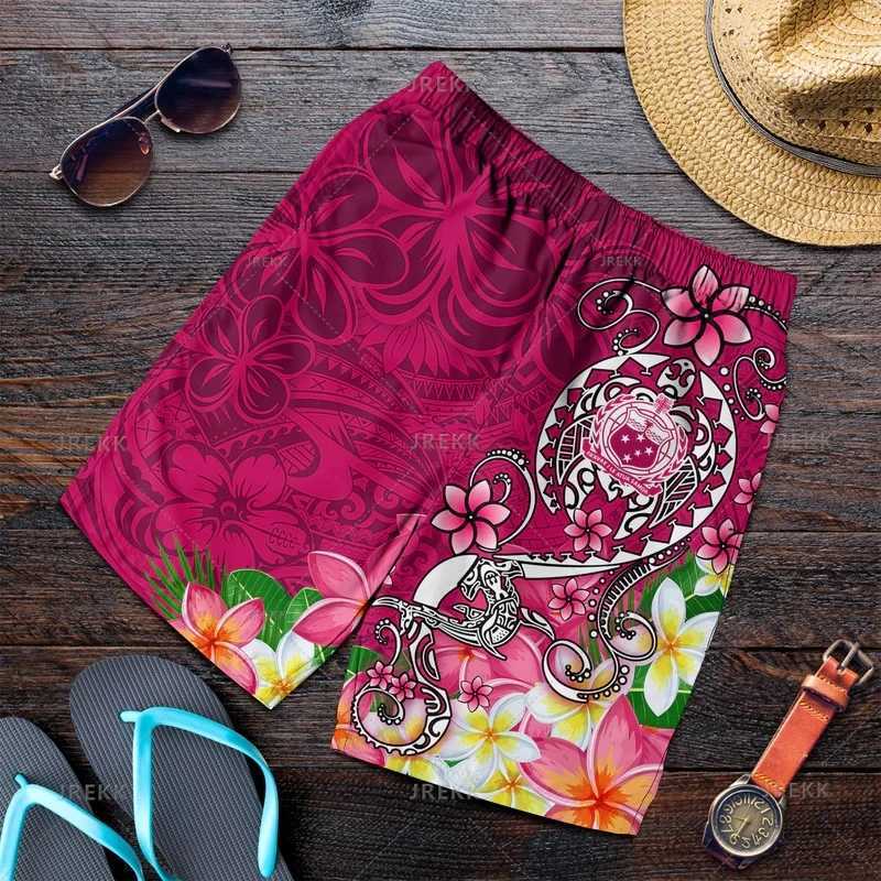 Men's Shorts New Vintage 3D Samoa Emblem Printed Beach Shorts Fashion Streetwear Board Shorts Unisex Cool Swimming Shorts Men Swimming Trunks z25