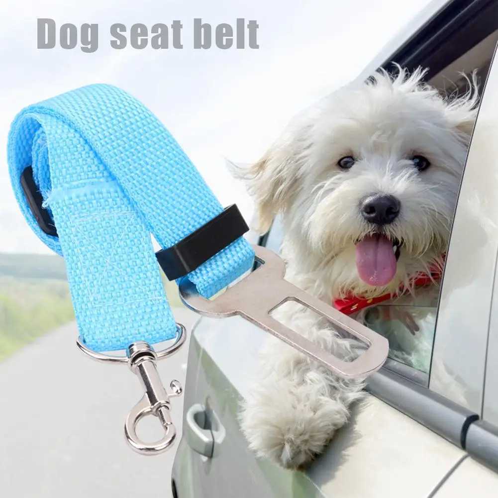 Dog Cat Car Safety Belt Adjustable Leash Vehicle Seat Belt Pet Supplies Harness Safe Lever Traction Collar Puppy LeashXJ250218