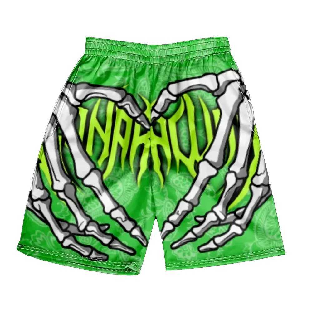 Men's Shorts Summer Men Skull Shorts Kids Training Multicolor Shorts Boys Girls Sports Breathable Shorts Adult Hip Hop Short Pants Streetwear z25