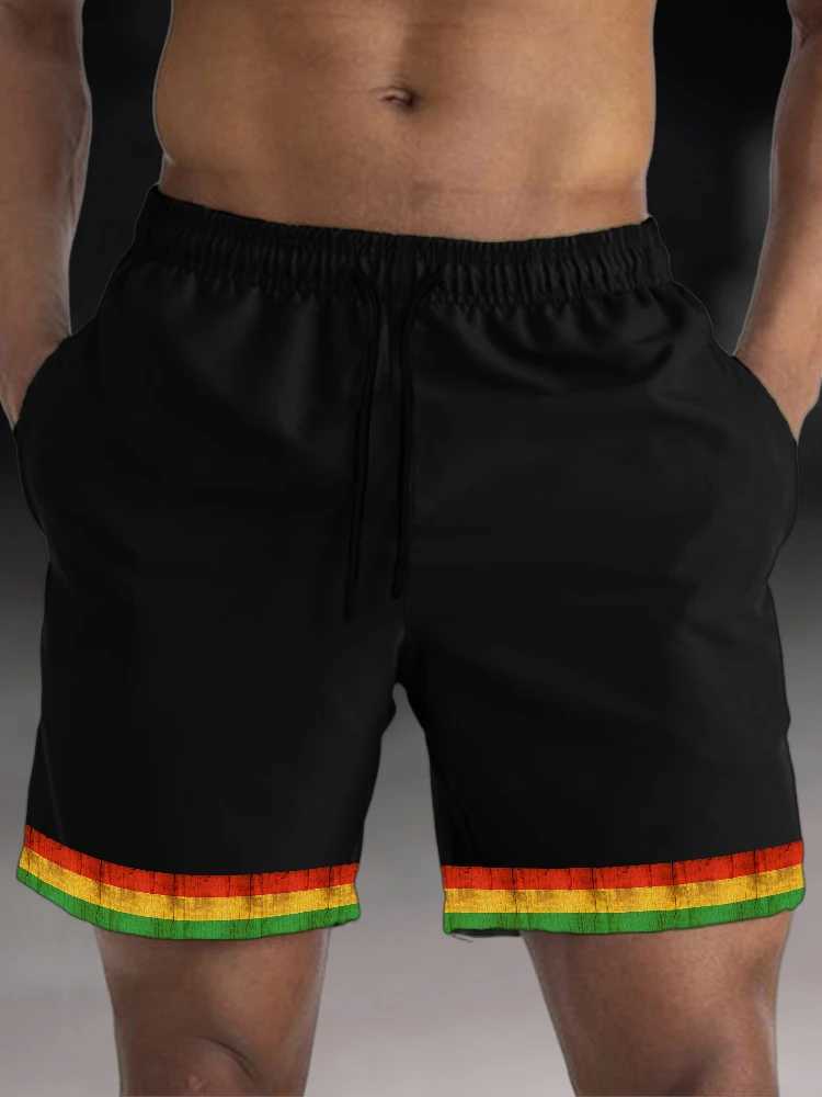 New Love Beach Shorts Mens Swimming Pants Summer 3D Printing Loose and Loose Swimming Pants Mens Clothing Street Clothing W250219