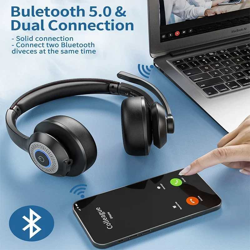 JIAMQISHI EH02U Wireless set ANC MIC for Work Cputer phones USB Dongle Mute Mic for Book set Phone Y250218