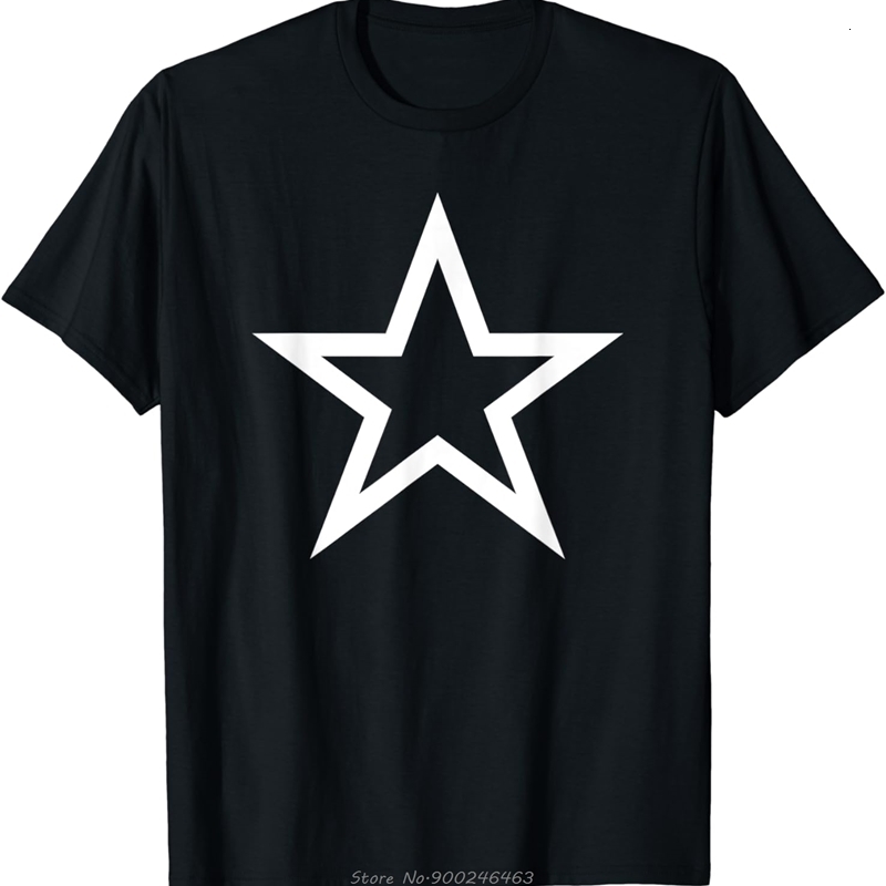 Cyber Y2k Star On Front Black And White Room Aesthetic 2000s Tshirt Men Oversized Cotton Fashion Oneck Tees T Shirt 250122