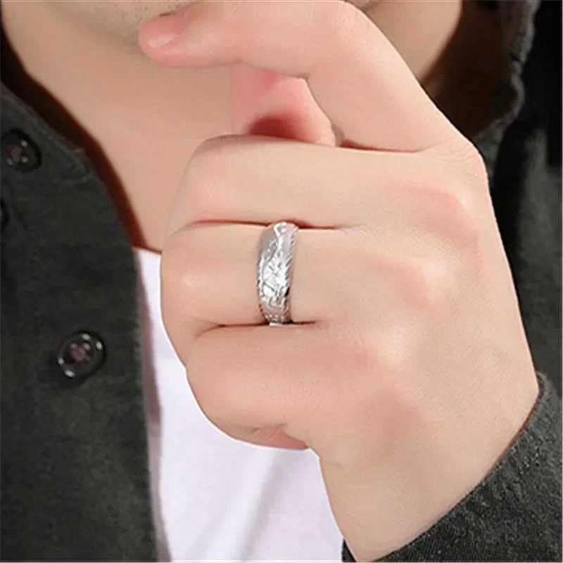24k Gold Ring for Man Luxury Engraving Dragon Adjustable Ring Fashion Jewelry Male Two Color Yellow/White Gold Finger Ring GiftXJ250219