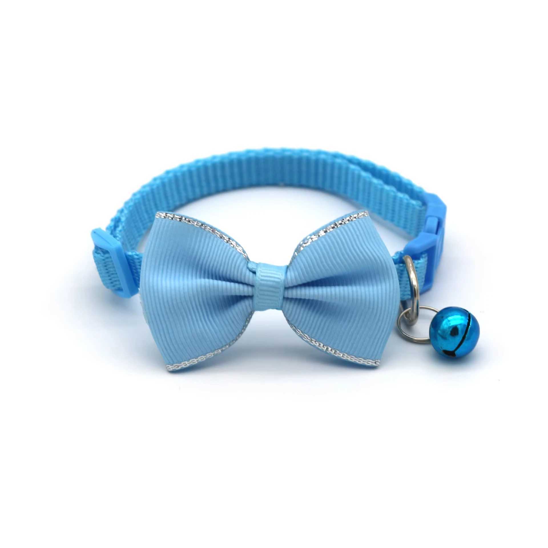 Pet Collars New Pet Bow Bell Collars Cute Cat Collars Pet Supplies lticolor Adjustable Pet Dressing Tool Pet Accessories W250219