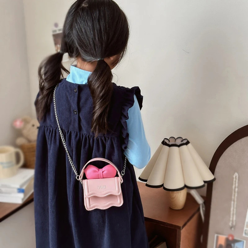 Sweet Kids Shoulder Bag PU Leather Solid Color Button Girls Princess Handbag Cute Travel Baby Mini Bags Coin Purse for Girl Boy 250219