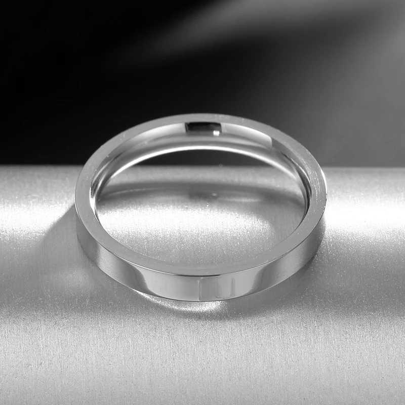 3mm steel color super thin slim titanium steel ring men and women ring scratch resistance tungsten steel ring factory directXJ250219