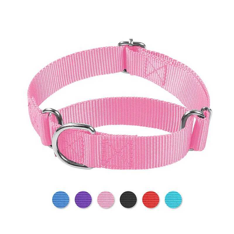 Dog Collar Adjustable Nylon Anti-Punch Pet Collar with Metal D Ring Strong Durable for Medium Large Dogs Training Dog Collar W250219
