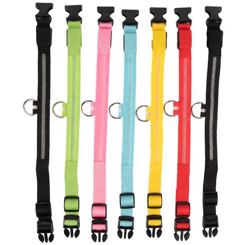 USB Rechargeable Pet Dog LED Glowing Collar Luminous Flashing Necklace Outdoor Walking Night Safety Supplies W250219