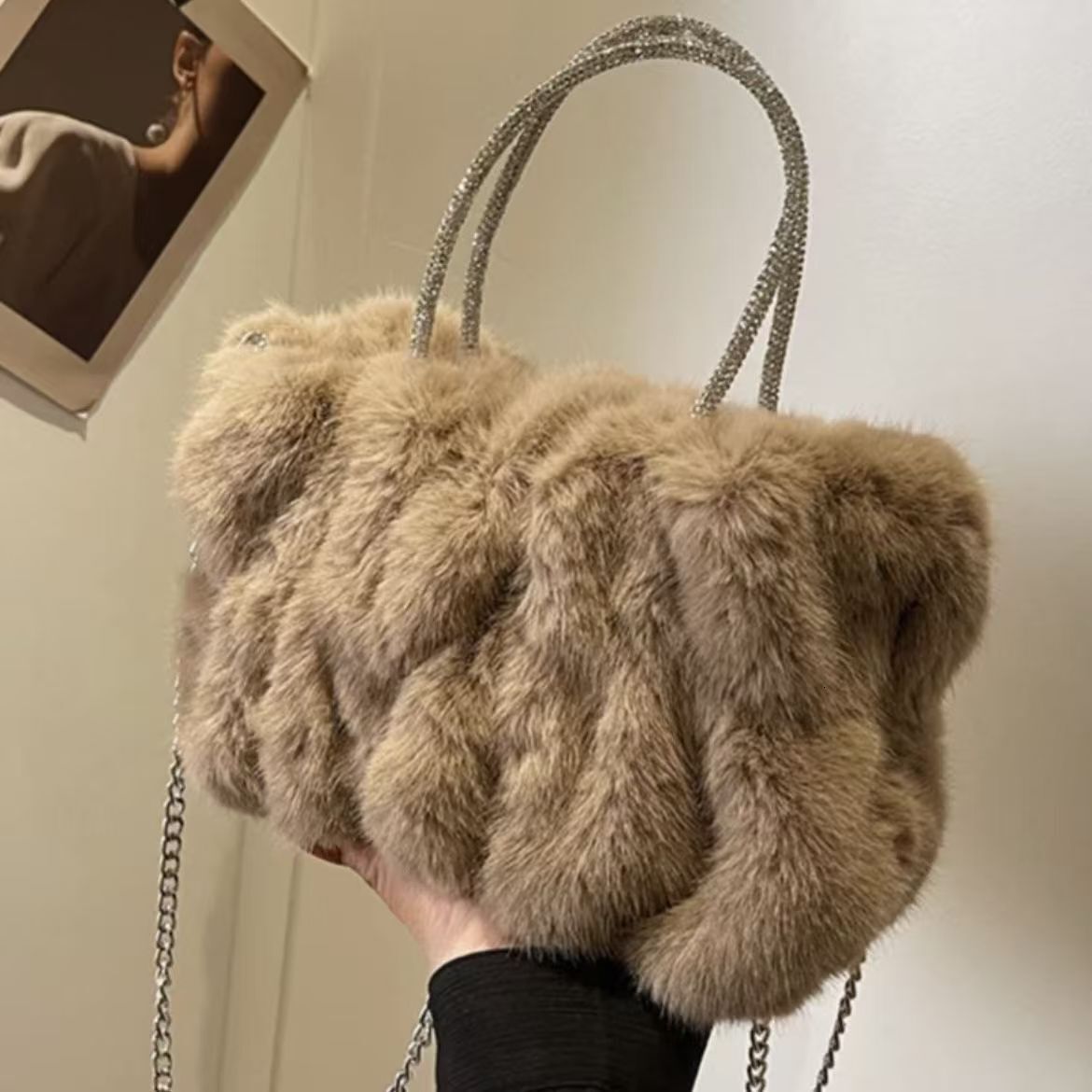 Winter for Women 2025 New Korean Ins Trend Fashion Plush Small and Western Style Single Shoulder Women's Bag #swissmilitary