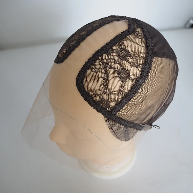1X6 INCH U Part Lace Wig Caps For Making T Shape Lace Wigs 250214
