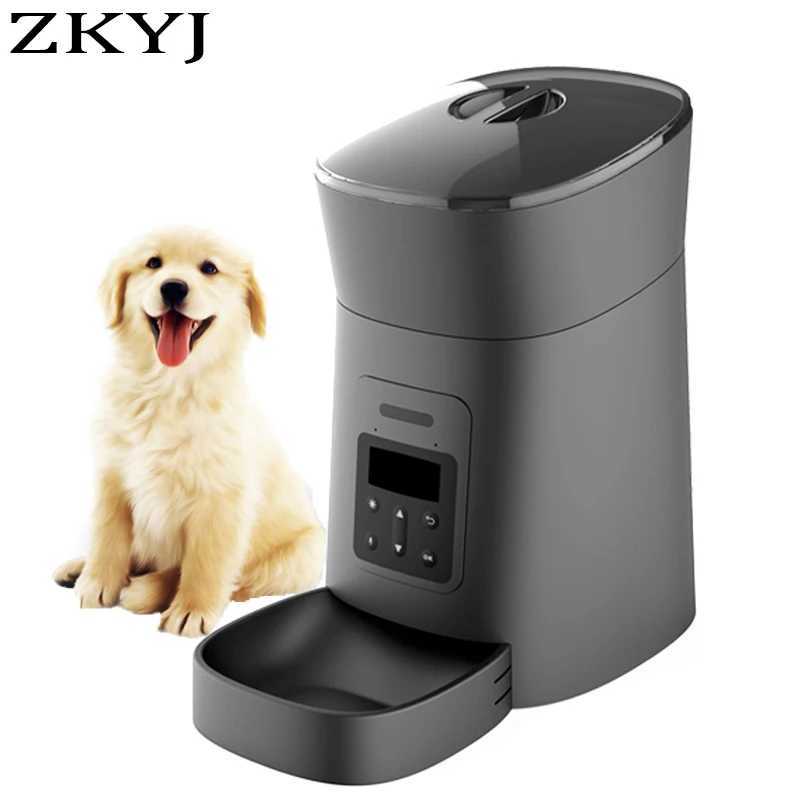 Dog Feeders 4L 6L Camera Video Automatic Pet Feeder Smart Schedule Timmer Dog Feeding For Cats Auto Meals Pet Dry Food Dispenser Bowl H250218