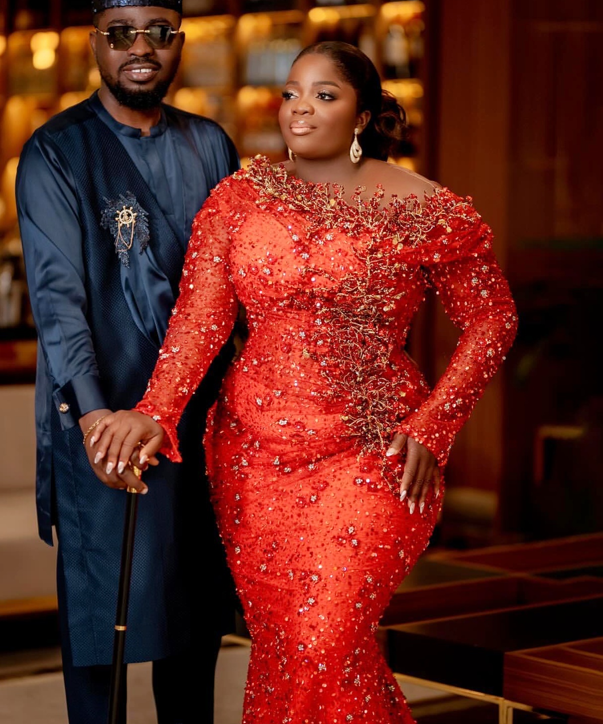 Aso Ebi Red Mermaid Prom Dresses 2025 Crystals Beaded Sequined Evening Formal Party Second Birthday Engagement Gowns Plus Size Dress For Special Occas