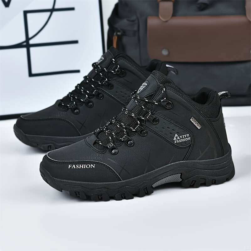 Four Seasons Leisure Mountaineering Shoes - Non slip Comfortable Outdoor Shoes, Lace up Design and Breathable Me sh ing